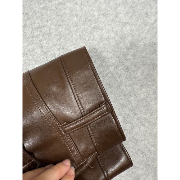 Abercrombie & Fitch Womens Size 0/25 Curve Love 90's Straight Faux Leather Pants - Picture 7 of 14